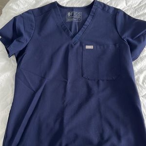 Navy Figs One Pocket Scrub Top